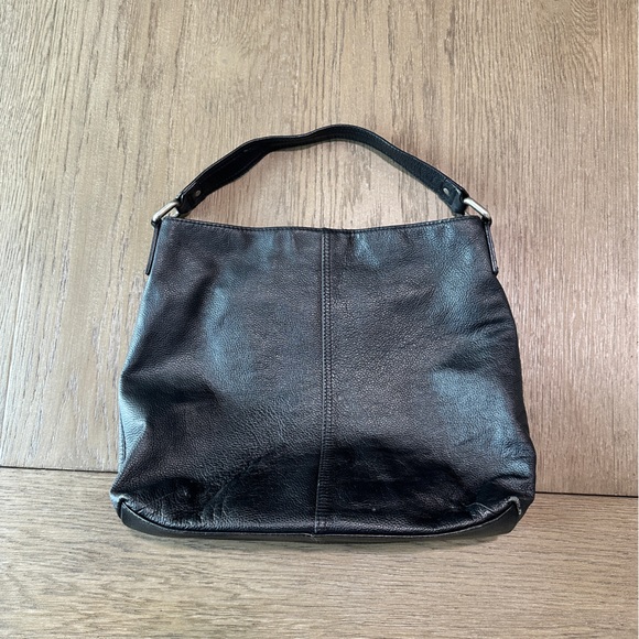 KOOBA Black Pebbled Leather Tote Boho Shoulder Handbag Purse - Picture 10 of 11